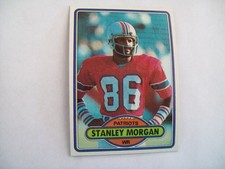 STANLEY MORGAN New England Patriots #491 1980 TOPPS NFL FOOTBALL