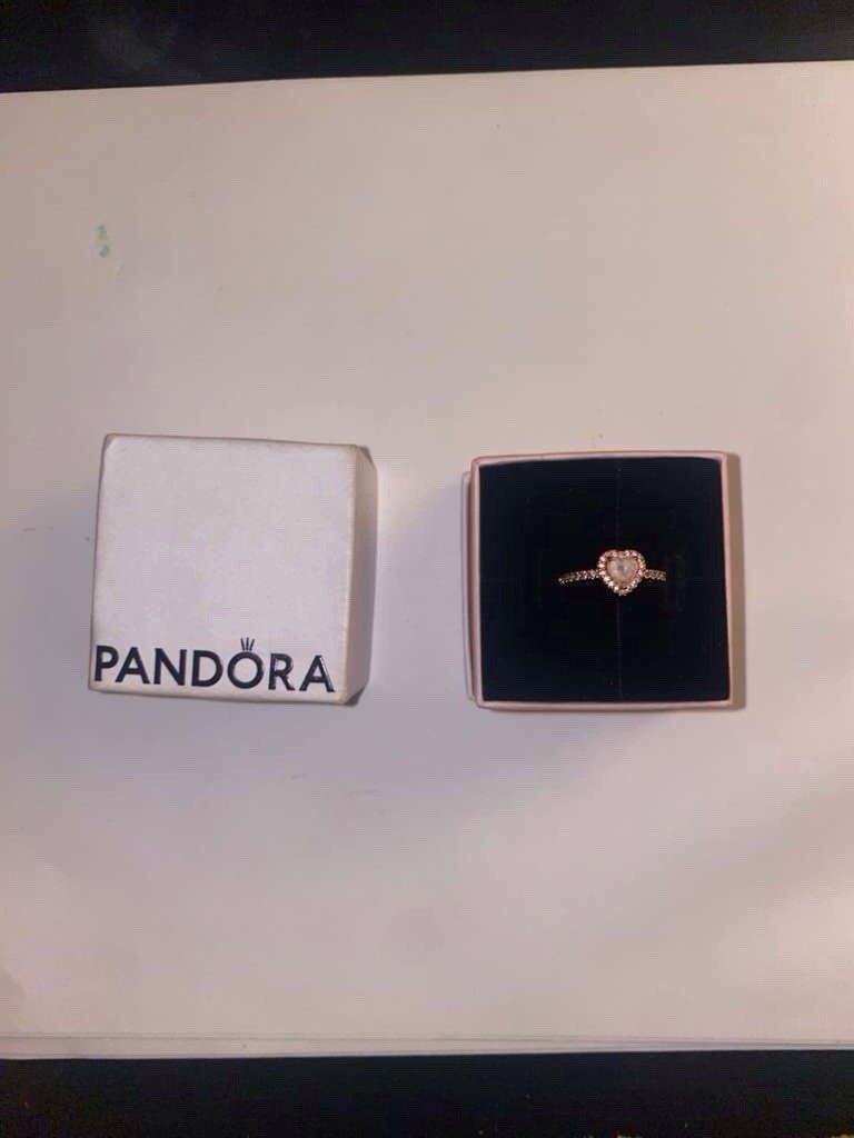 Pandora Ring Sparkling Elevated Heart Ring, Size 4 - image 2