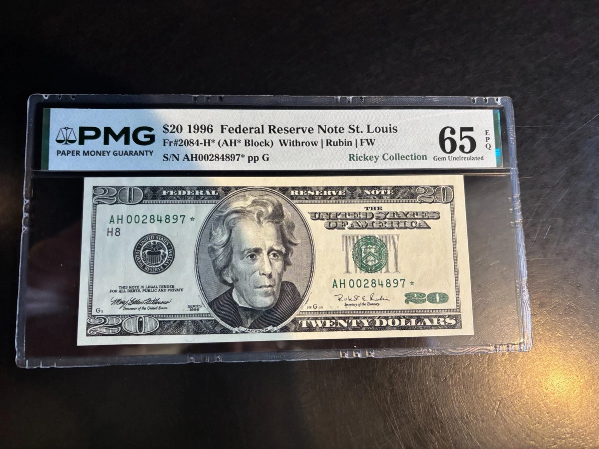 Uncirculated $20 1996 US Federal Reserve Small Notes for sale | eBay