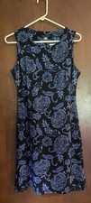 Tommy Hilfiger Dark Blue/light Blue Paisley Dress Size 4
