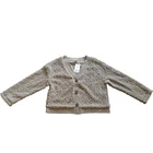 NEXT Textured Beige Cardigan with V-Neck Button Front Size M