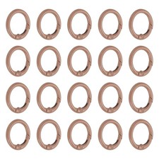 1 in Spring O Ring, 50pcs O Ring Clip Keyring Purse Buckle Metal, Coffee