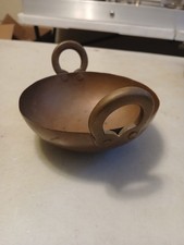 Antique 1900s SOLID COPPER INDIA KADAI COOKING VESSEL 2 HANDLES