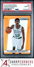 2013 PANINI PRIZM ORANGE #181 MARSHON BROOKS CELTICS #/60 POP 1 PSA 10