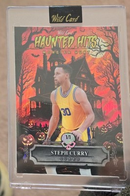 Steph Curry 2025 Wild Card Haunted Hits Red Shock 1/1 #HHH-SC
