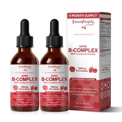 2Pack Vitamin B12 and B6 Liquid Drops B12 Sublingual Vitamin B Complex - B1