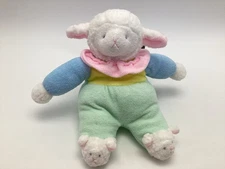 Carters Terry Cloth Rabbit Plush Bunny Pastel Color Block Prestige Stuffed Toy
