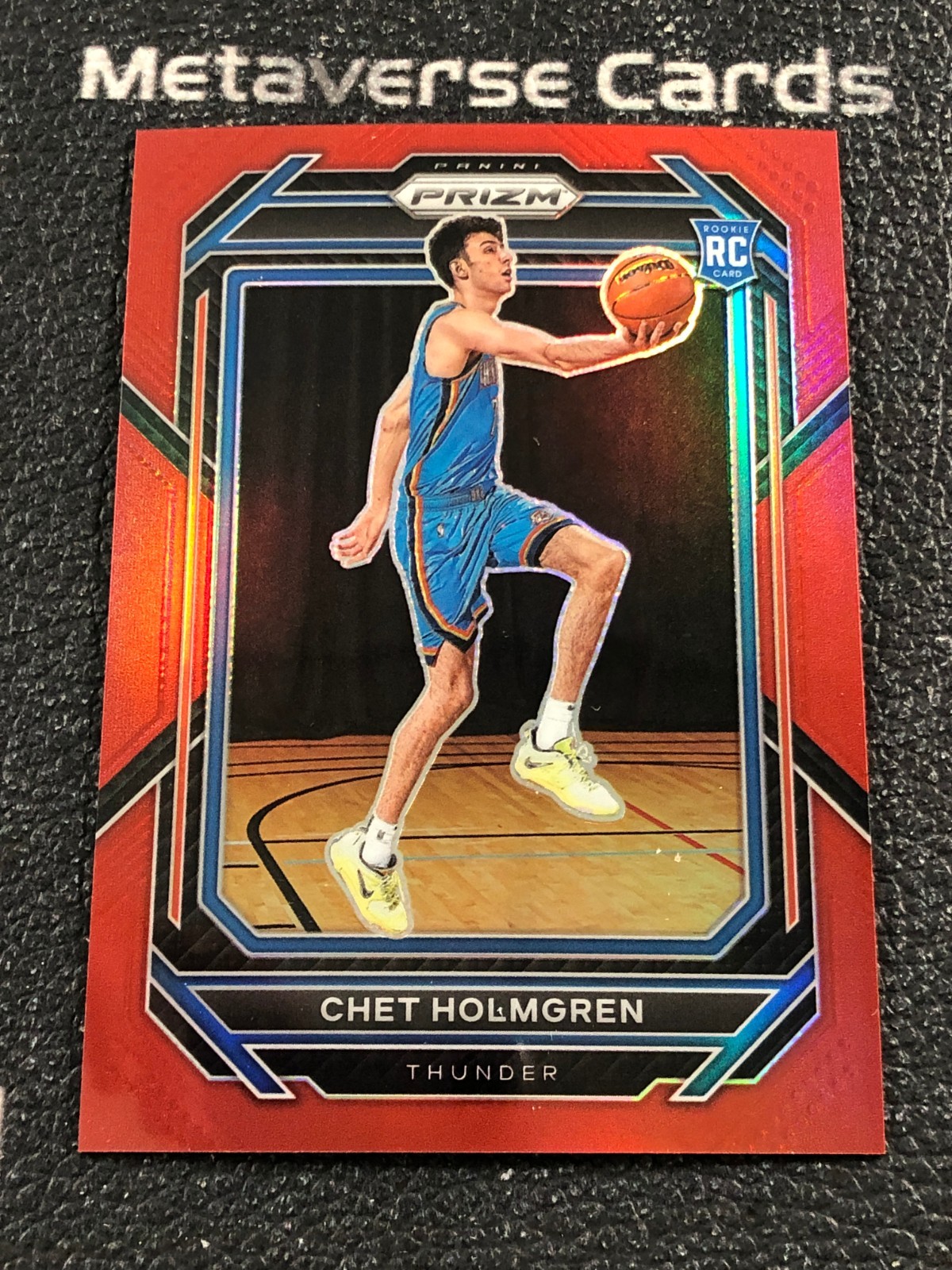 2022-23 Panini Prizm Chet Holmgren RC Rookie Red 100/299 #266 Thunder