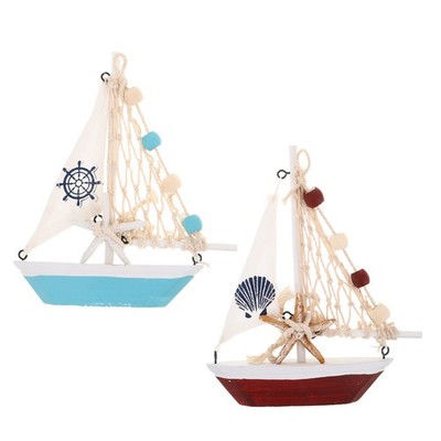  2 Pcs Segelboot-wohndekoration Segelboot-Ornament Seemannte Ornamente