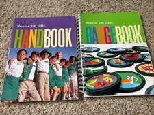 Junior Girl Scout Handbook and Badge Book - 2001 - Set of 2 Books