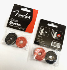  2 packs Genuine Fender Strap Button Blocks Red/Black Guitar/Bass 099-0819-000