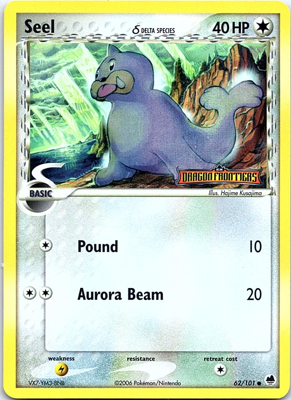 Seel (Delta Species) 62/101 Reverse Holo - Dragon Frontiers - NM
