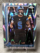 2025 Topps Chrome DAVID MONTGOMERY RayWave Refractor #103 Detroit Lions