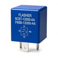 F65B-13350-AA 5C3T-13350-AA TBB89 5-Pin Turn Signal Flasher Relay, 12V Hazard