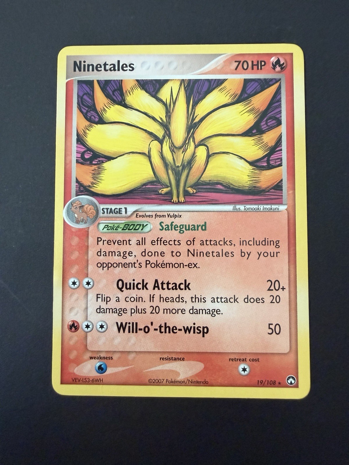 Pokémon TCG Ninetales Ex Power Keepers 19/108 Regular Card, LP Condition