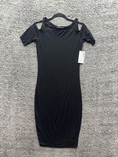 NWT Bailey 44 Cutout Short Sleeve Deneuve Bodycon Dress Black Womens Size S