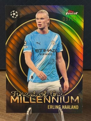 2025-26 Topps Finest of the Millennium Erling Haaland Orange Refractor /25 #FM-7