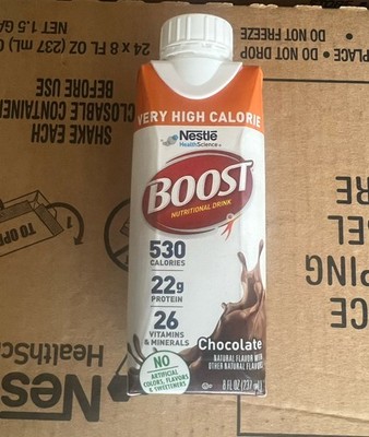 Nestle Boost Very High Calorie Complete Nutritional Drink Chocolate 24 Ct *NEW*