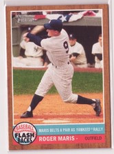 2011 Topps Heritage Baseball Flash Backs Roger Maris #BF-3 Maris Belts a Pair