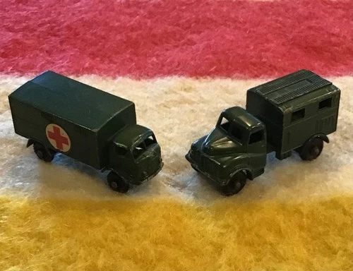 (2) Lesney Matchbox Cars: Radio Truck, &, Service Ambulance , 1960's.