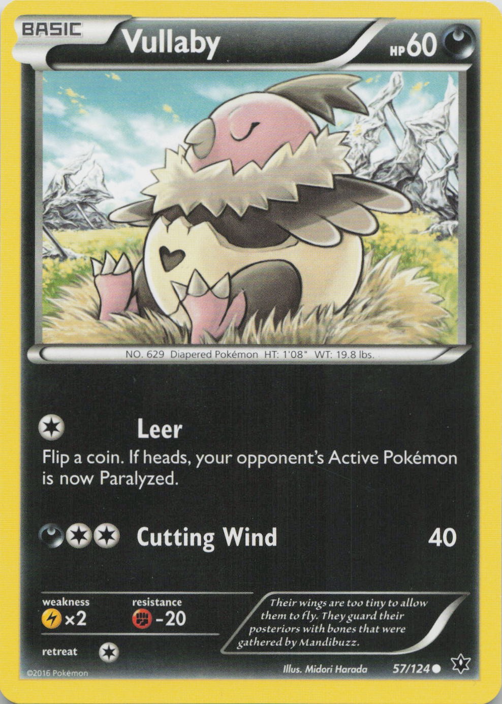 Vullaby 57/124 Common Fates Collide Pokemon Near Mint