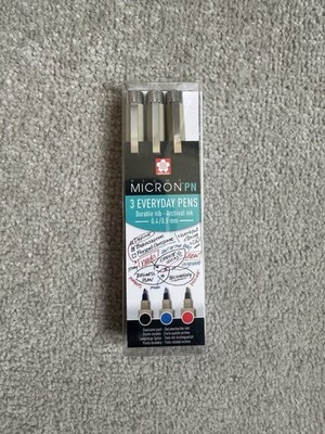 Sakura Pigma Micron PN Pens 3 Pack Everyday Black Blue Red Archival Fineliners