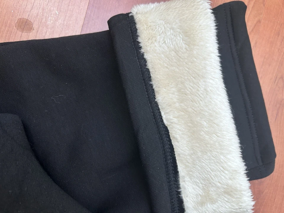 男式冬季抓绒衬里裤子全新无标签黑色 M 码在亚马逊上购买 — 第 4/4 张图片