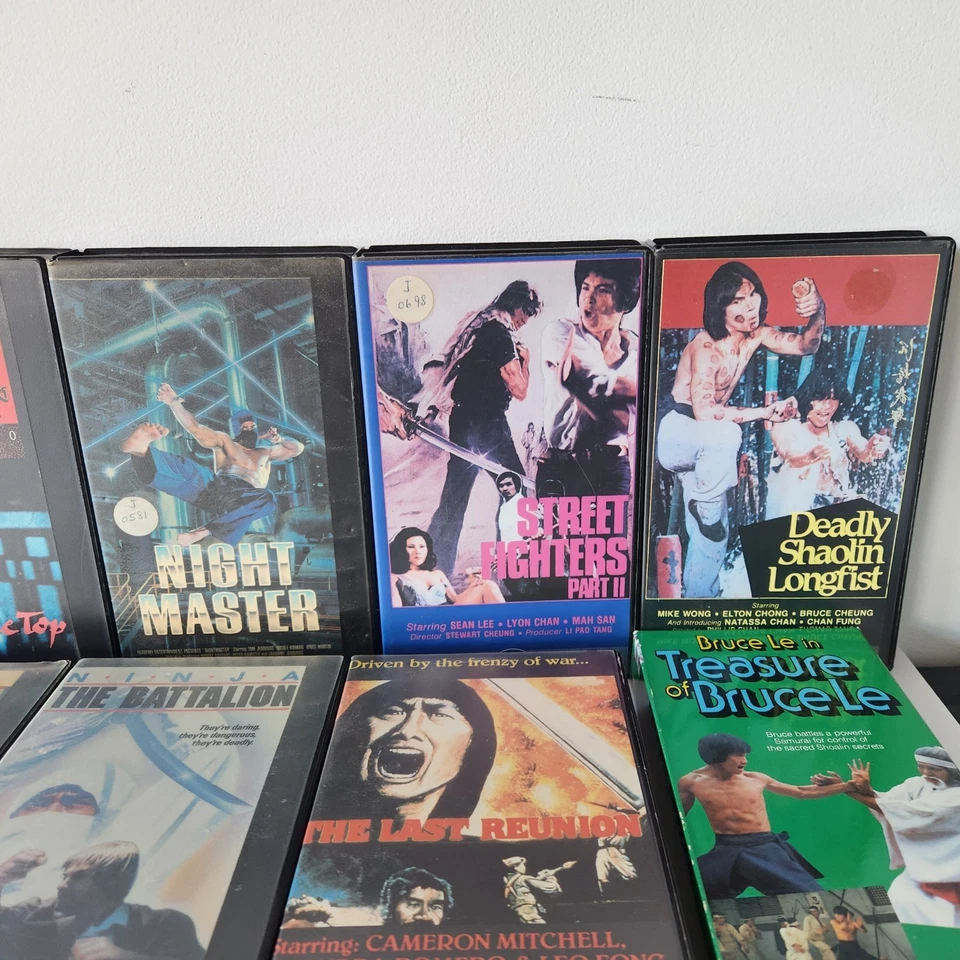 Lot of 20 Rare Vintage Martial Arts VHS Movies – Ninja - Kung Fu 80s Ex-Rental Foto 3 de 4