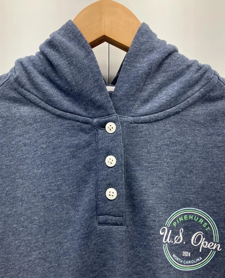 Толстовка с капюшоном женская Footjoy Pinehurst U.S. Open 2024 Henley средний размер синяя - Изображение 2 из 4