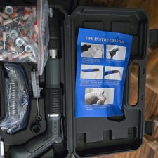 FSZNKJ Concrete Nail Gun Kit Pneumatic Gray  Black with Nails and Accessories