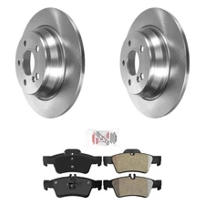 For Mercedes-Benz CL500 03-06 AmeriPRO Plain Rear Brake Kit w Semi-Metallic Pads