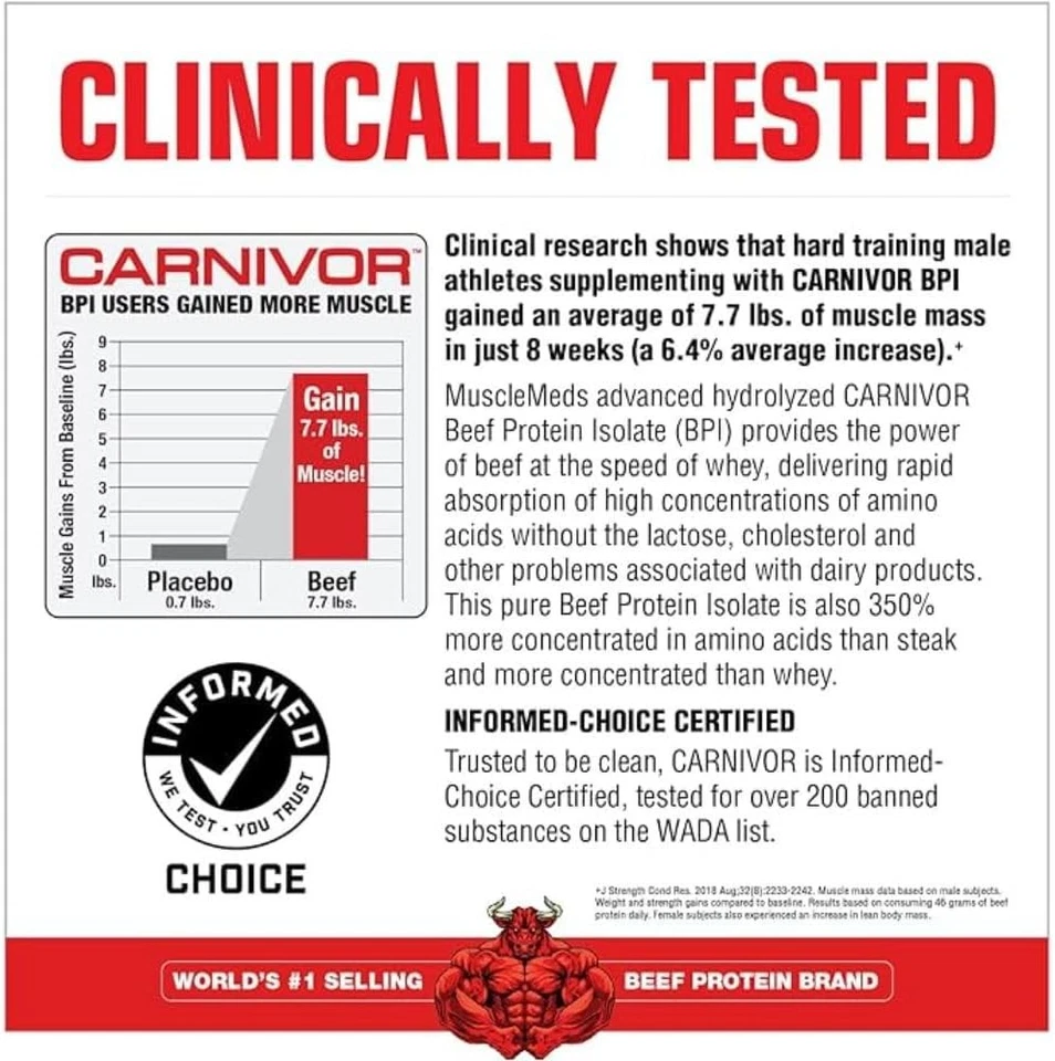 MuscleMeds Carnivor Shred queima de gordura carne hidrolisada 2,18 libras (pacote com 1)  - Imagem 3 de 4