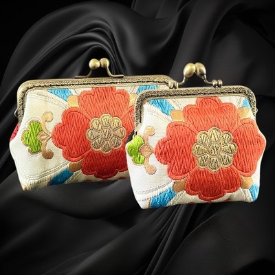 Japanese Kimono Pouch, Makeup bag, Cosmetic bag, Kimono Coin Bag