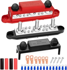 250A Bus Bar 12V Marine 5/16" Power Distribution Block Automotive Busbar Termina