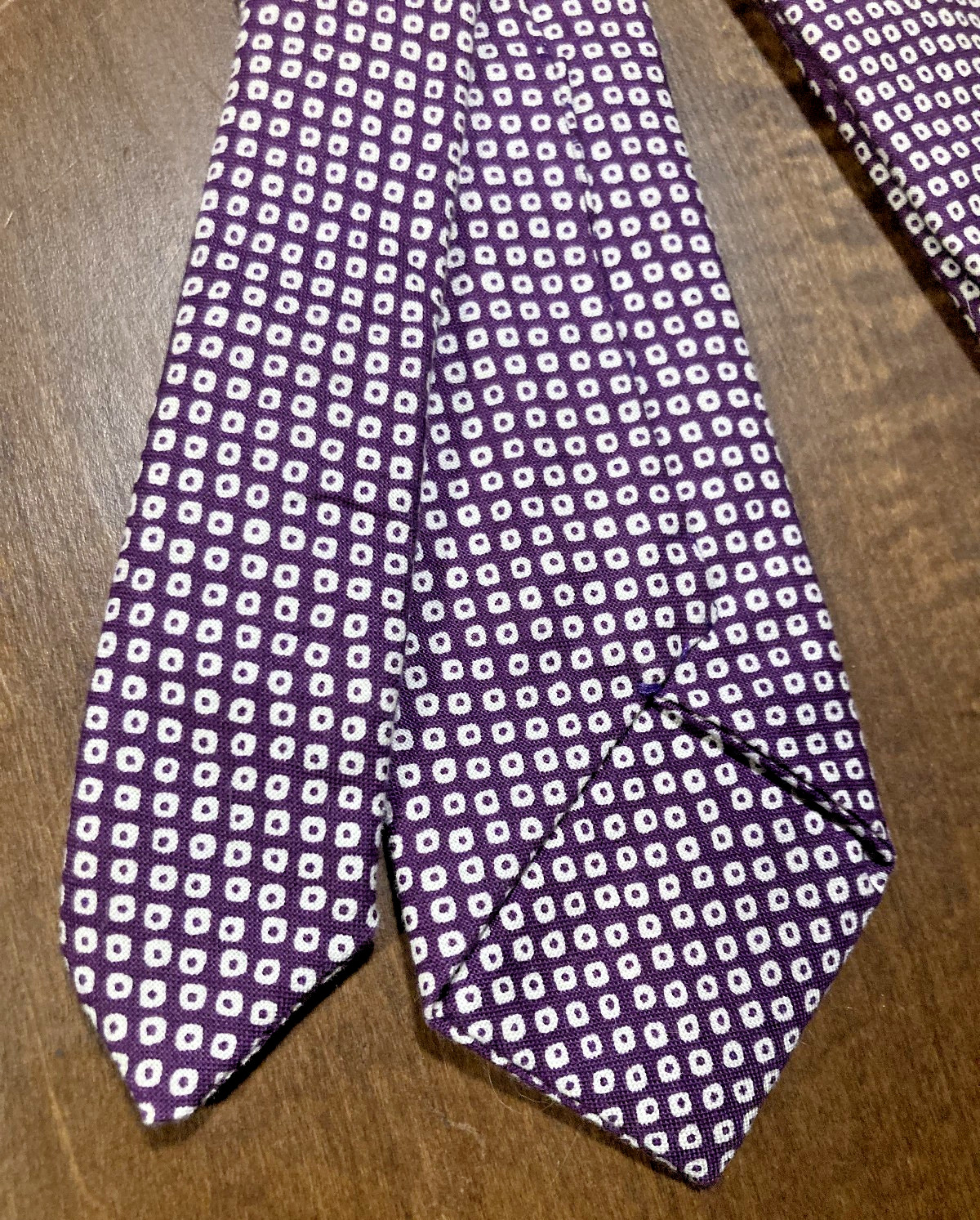 purple square + dot pattern handmade soft cotton … - image 4