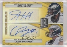 2014 Panini Spectra Rookie Dual Gold Prizm 17/25 Cody Parkey Josh Huff Auto 2r5