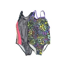 Speedo One Piece Swimming Suit Girls  14 Multicolor Lot Of 2