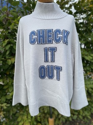 Monari Strickpulli beige-grau mit Wolle City Vibes Damen Gr. 46