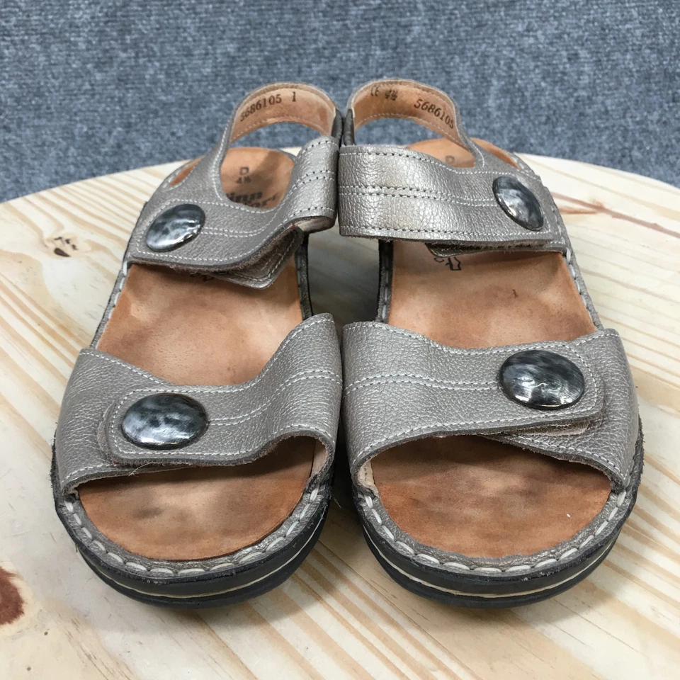 Sandalia Finn Comfort para mujer 4,5 UK marrón Alanya punta abierta tacones de cuña imitación cuero Foto 4 de 4