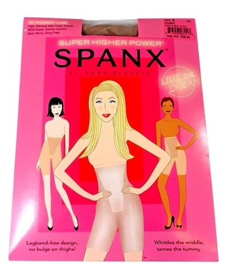 NIP SPANX Super Higher Power Nude 1 Size E High Waisted Mid-Thigh Shaper 916