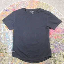 BYLT Shirt Mens XL Drop Cut Lux Black Crew Performance Stretch