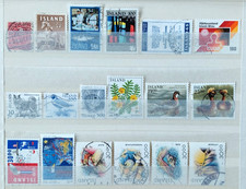 Island 18 Marken aus 1902-94 gestempelt Michelwert 10,80 €