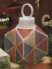 GLITTERY CENTERPIECE ORNAMENT CHRISTMAS PLASTIC CANVAS PATTERN INSTRUCTIONS