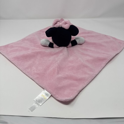 Disney Baby Minnie Mouse Lovey Security Blanket Lovie Pink Satin Embroidered - Picture 4 of 8