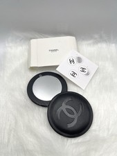 Chanel Beaute Black Compact Mirror Dual Sided Twist Open CC logo 2026 Rare NIB