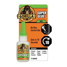 Super Glue Gel 15g Clear Strong Adhesive Fast Bonding for Crafts Repairs