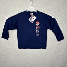 Vintage Hanes Kids Wear DEADSTOCK Youth Crewneck Sweatshirt Navy Sz M 8-10
