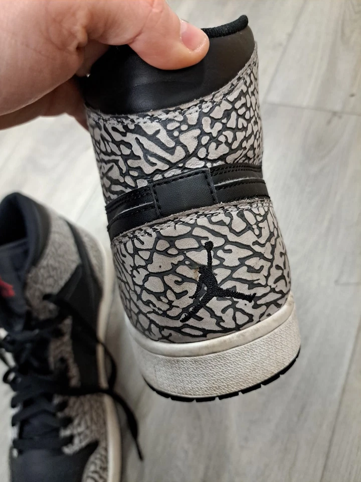 Talla 13 - Jordan 1 Retro Alto Negro Elefante 2016 839115-013 Zapatos Tenis Foto 4 de 4