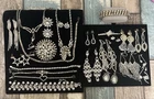 Vintage To Now Estate Costume Jewelry Lot Retro MCM To Modern Rhinestone Etc