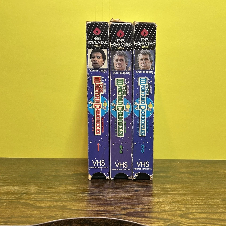 The Martian Chronicles Vol 1-3 VHS (1989) Ray Bradbury Rock Hudson Bernadette P. Foto 2 de 4